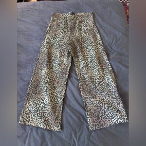 GAP Leopard Print Denim Jeans